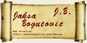 Jakša Bogutović vizit kartica